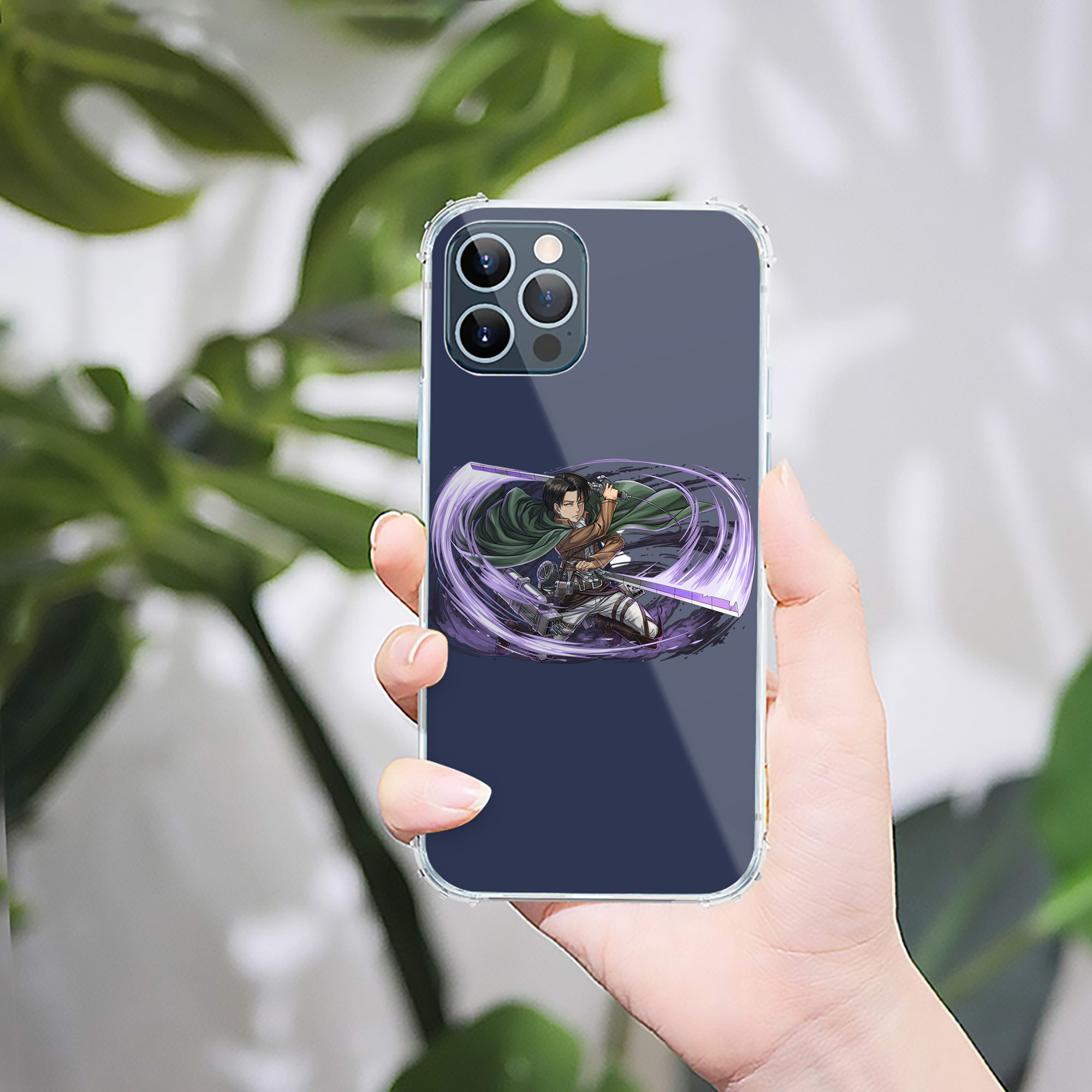 （画像用） 進撃の巨人 リヴァイ·アッカーマン Attack on Titan Levi Ackerman 【iPhone 12シリーズ対応】透明スマホケース（クリアソフトケース）